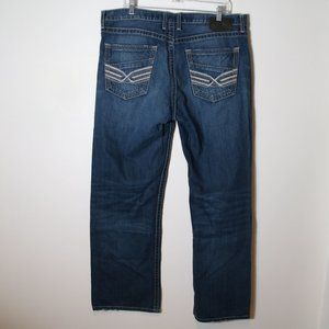 BKE Mens Tyler Straight Leg Jeans Size 38 32 Medium Wash